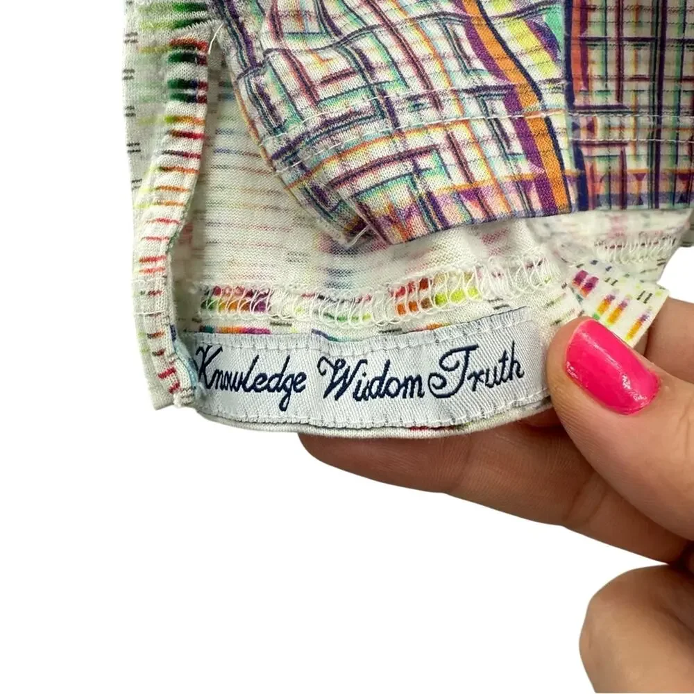 Robert Graham Men’s Colorful Rainbow Mixed Plaid Classic Polo Shirt Size Large - Picture 7 of 7